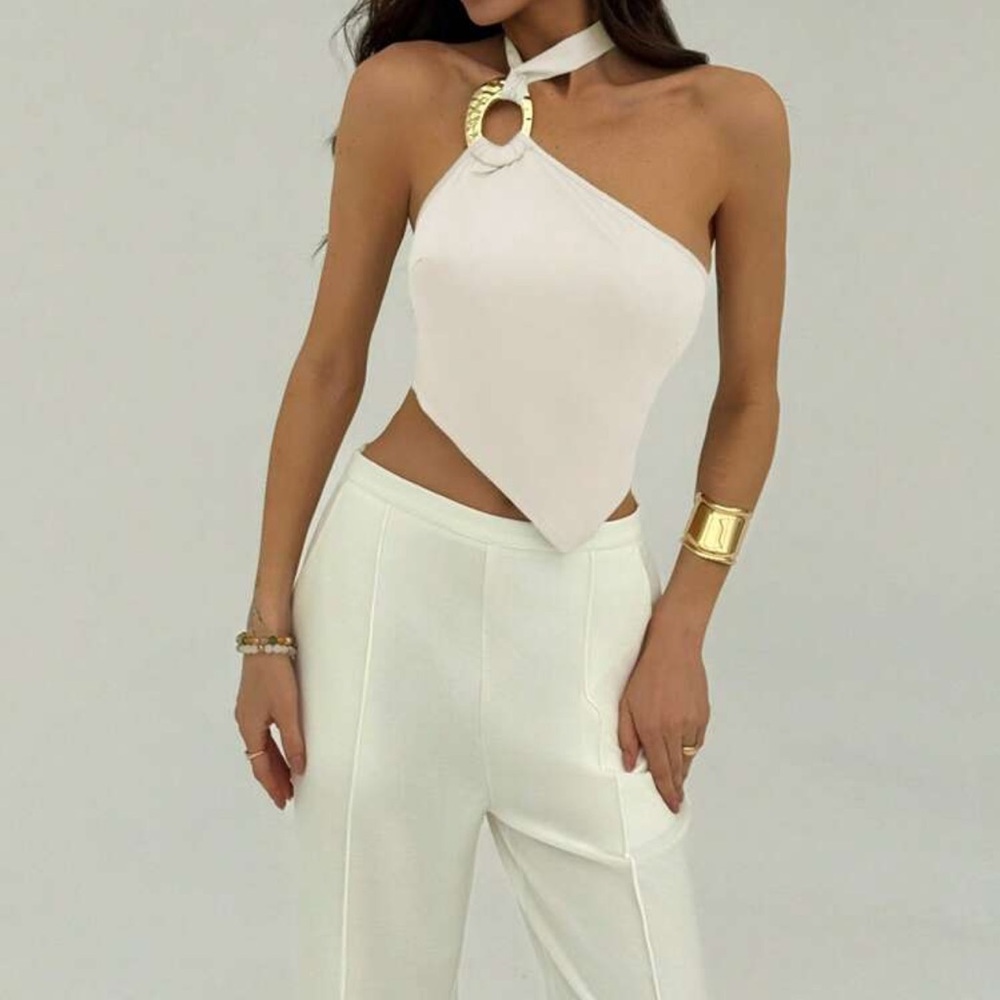 EXTREMELY RARE halter top with gold accent - Picture 7 of 7